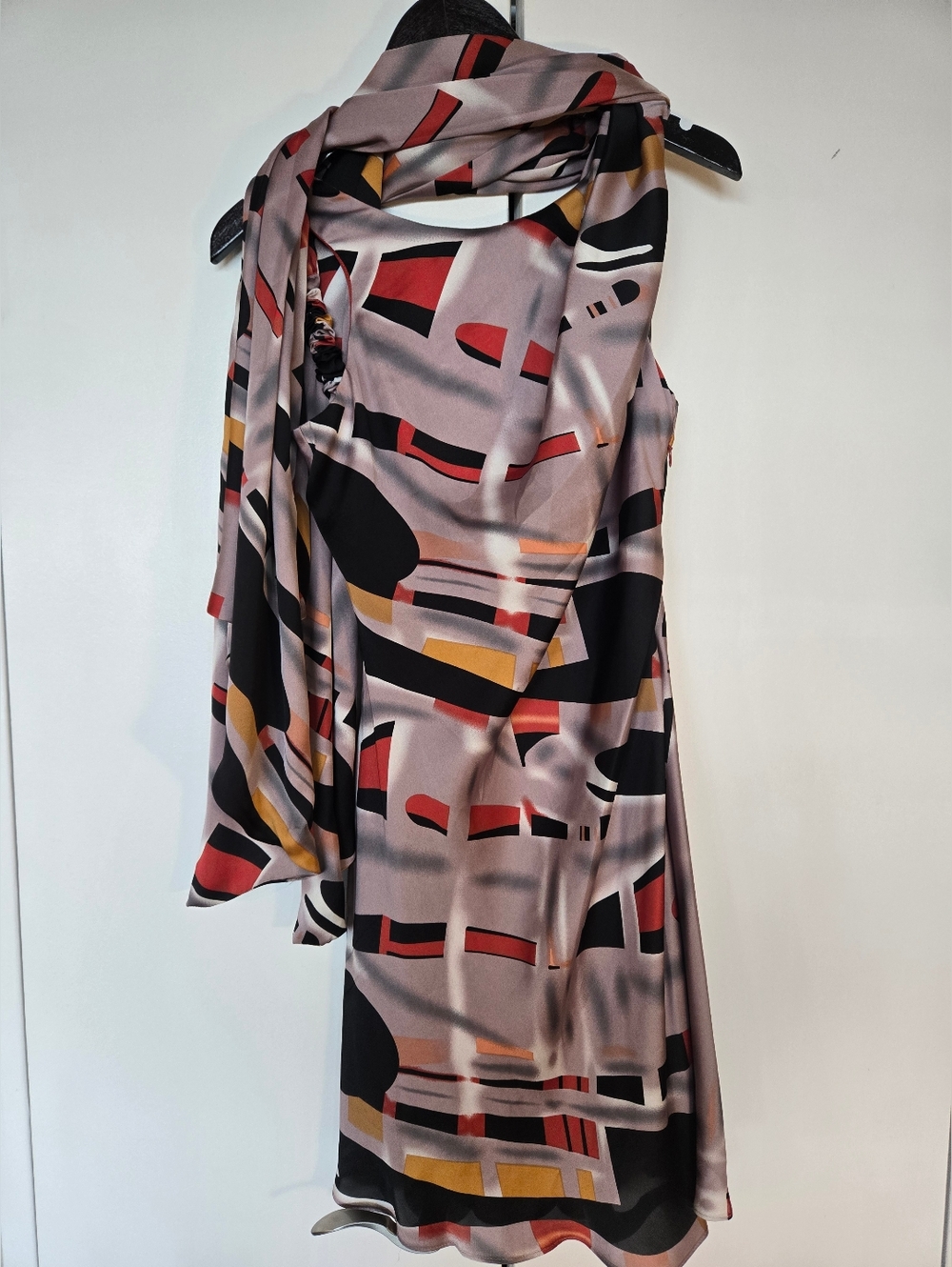 BCBGMAXAZRIA Sleevless Coctail Dress  With Big Tie  Attached Size S - Picture 13 of 16